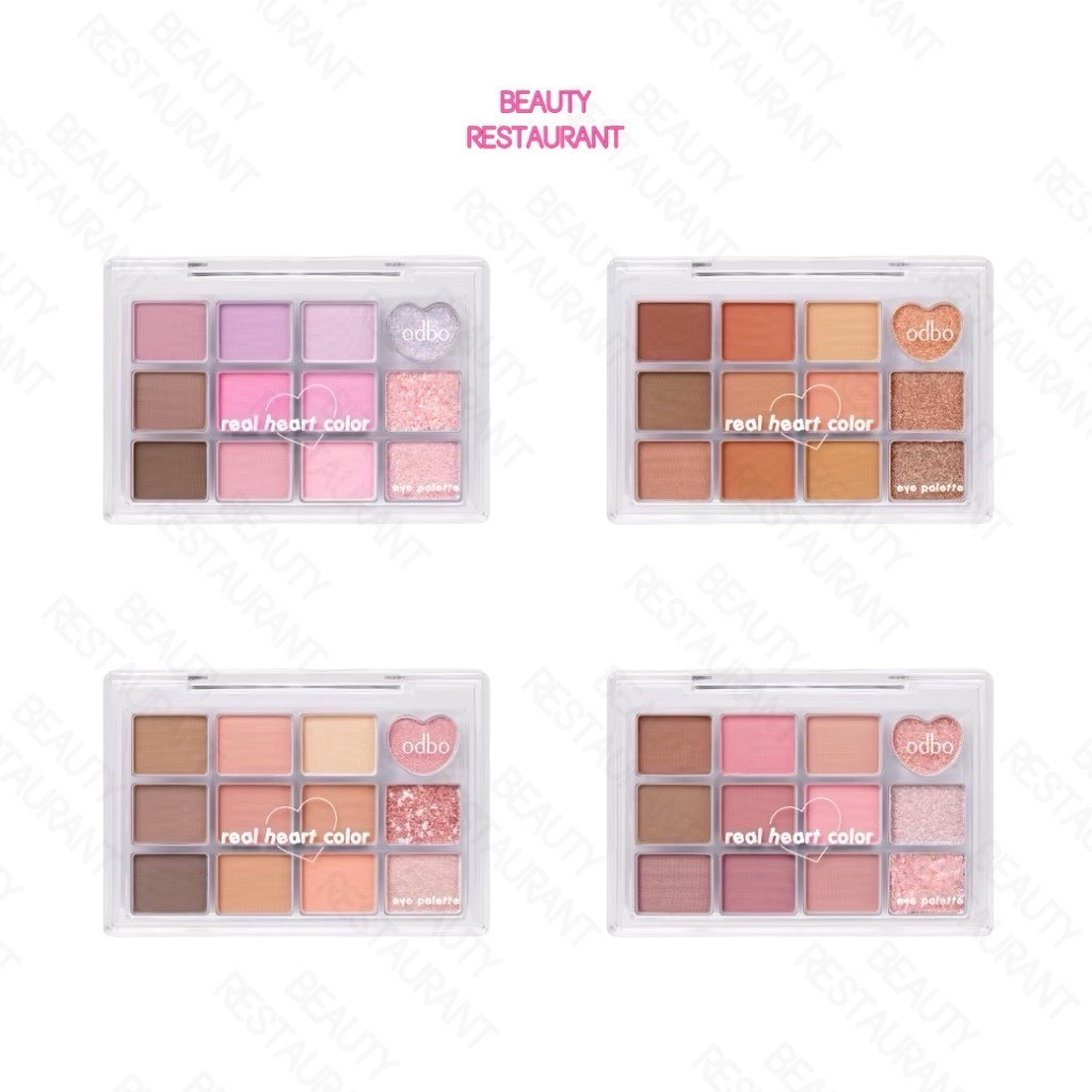 ODBO Real Heart Color Eyeshadow Palette #OD2019 โอดีบีโอ ฮาร์ท คัลเลอร์ อายแชโดว์ พาเลท