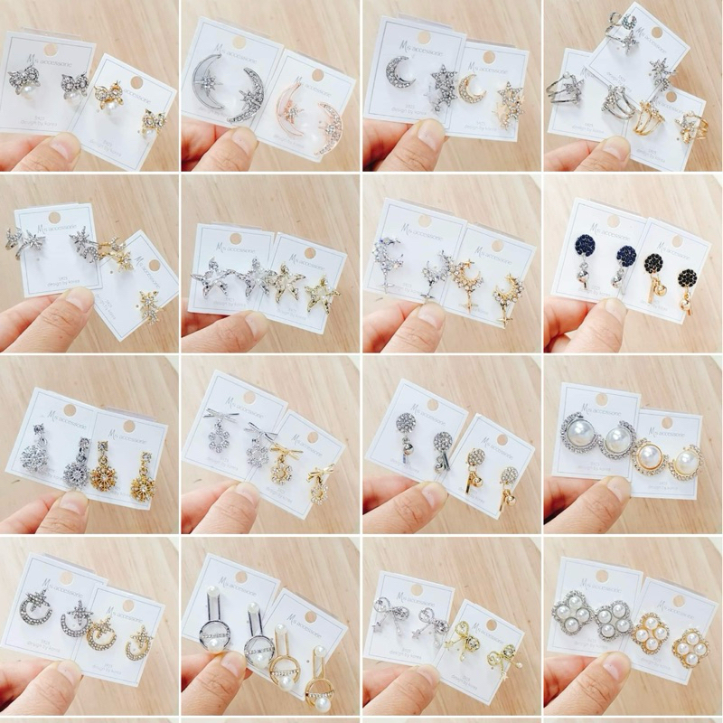 ต่างหูแฟชั่น ต่างหูเกาหลี คละแบบ แบบมีมากกว่า1,000แบบ