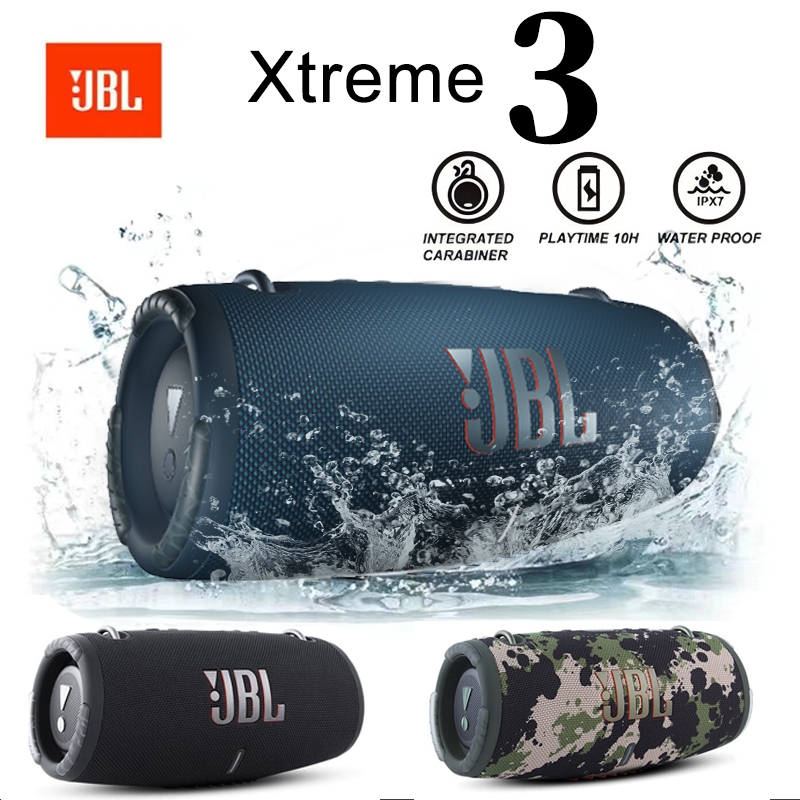 JB_l Xtreme 3 Bluetooth ลำโพงไร้สายแบบพกพามีสายสะพาย ขนาดกะทัดรัด กันน้ำ (ประกัน 2 ปี)