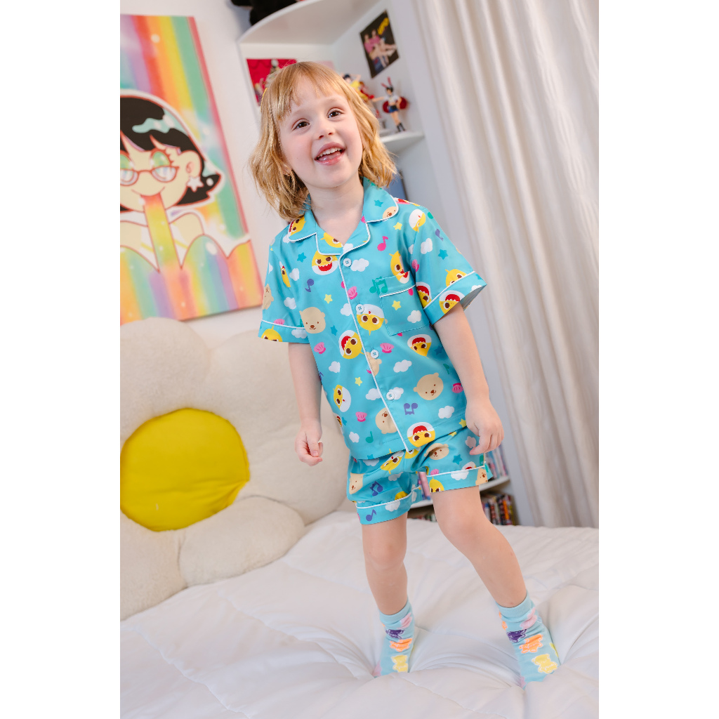 Thelandofvava VNXI1053 ชุดนอนเด็ก BABY SHARK ลิขสิทธิ์แท้จาก vava