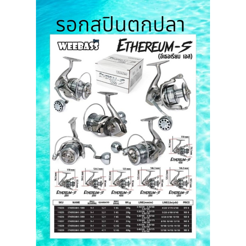 รอกสปินนิ่ง วีแบสรุ่นอินเทเรียมเอส ETHEREUM-S อัพเกรดใหม่ล่าสุด ปี 2024 สวยครบในงบหลักร้อย