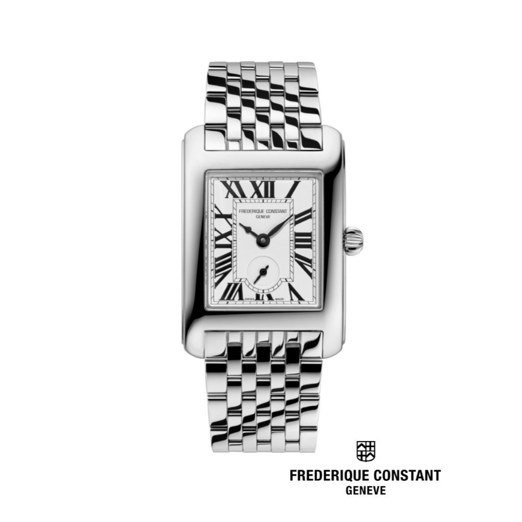 Frederique Constant Quartz FC-235S2C6B Classics Carree Small Seconds Unisex Watch