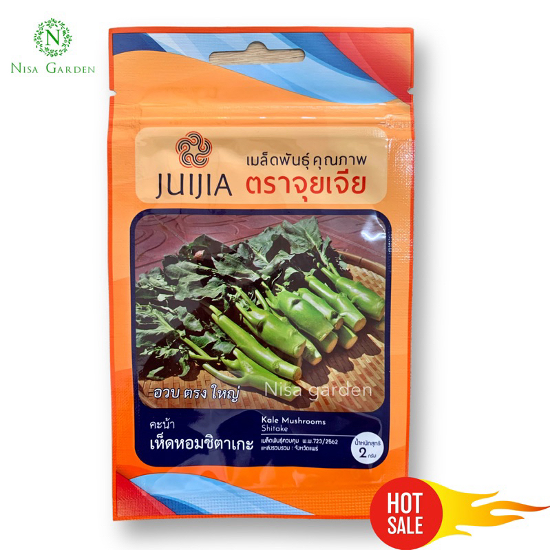 เมล็ดพันธุ์ คะน้าหวานเห็ดหอม ลำใหญ่ กรอบหวาน