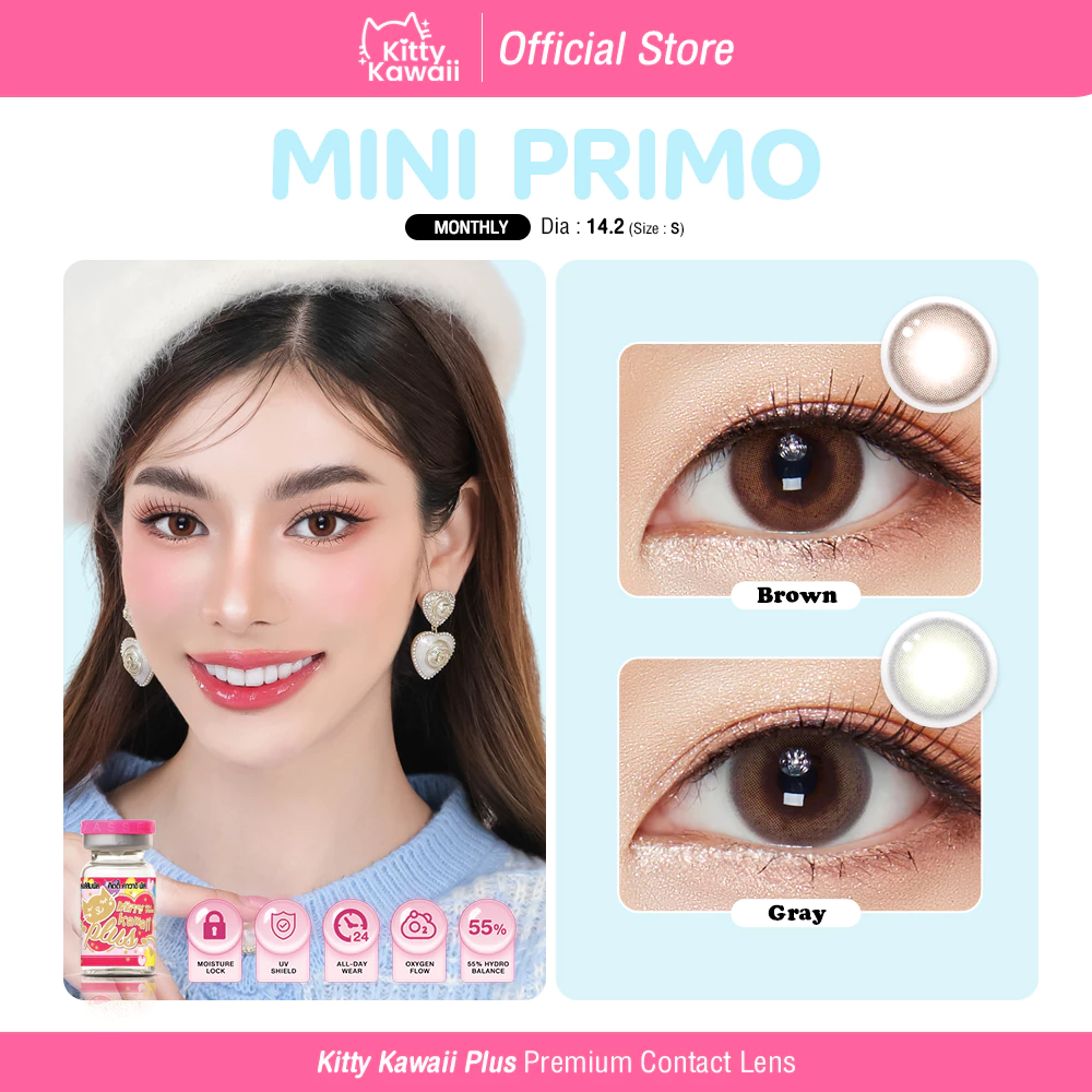 Kitty Kawaii Contact Lens : Mini Primo คอนแทคเลนส์คิตตี้ คาวาอิ พัส (VIAL)
