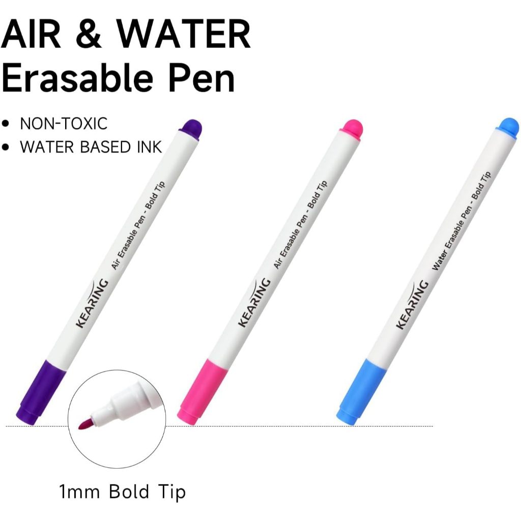 Kearing Air & Water Erasable Pen ปากกาเขียนผ้า งานฝีมือ