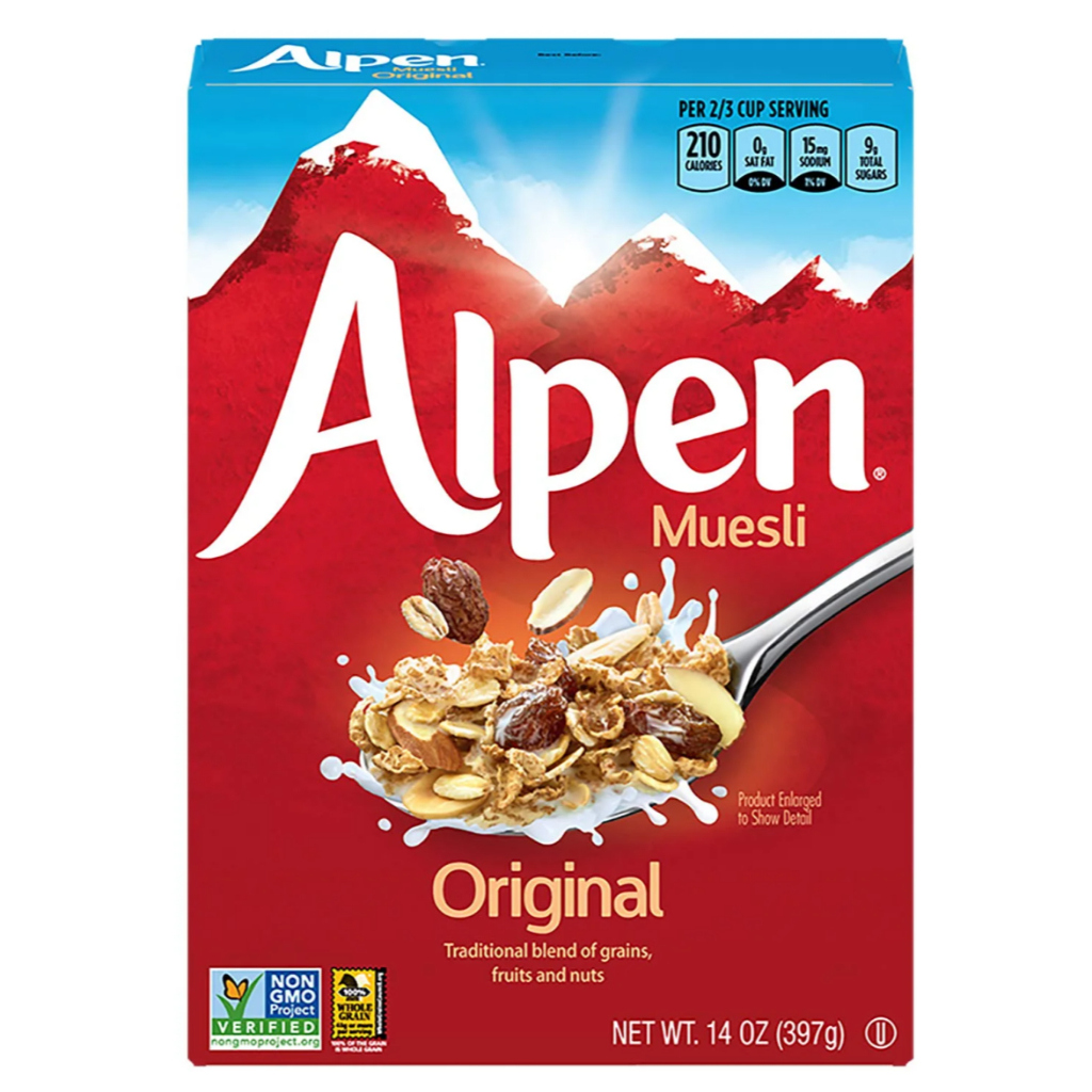 Alpen Muesli Original / 397g / อัลเพน สวิส สไตล์ มูสลี่ รสออริจินัล ซีเรียล อาหารเช้า
