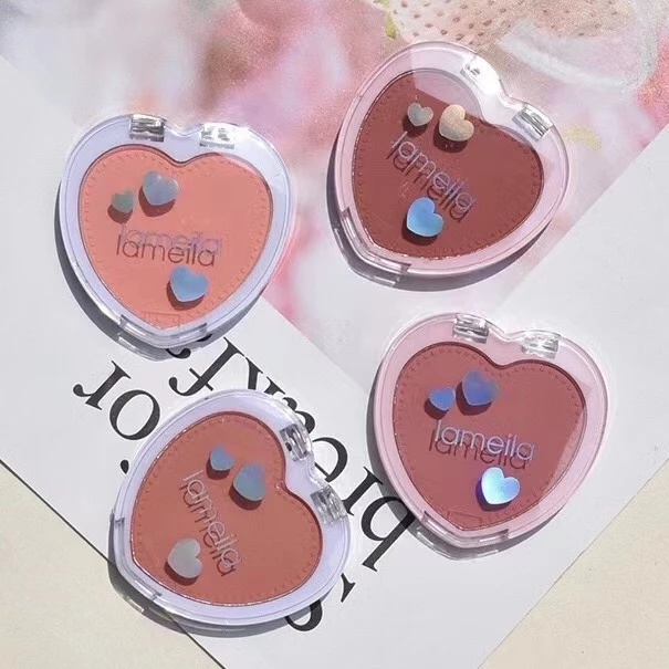 Windind LAMEILA บลัชออน เนื้อแมตต์  เนื้อละเอียด ติดทน กันน้ำ เลือกได้ 4 สี ชมพูพีช ส้มพีช - รูปที่ 7