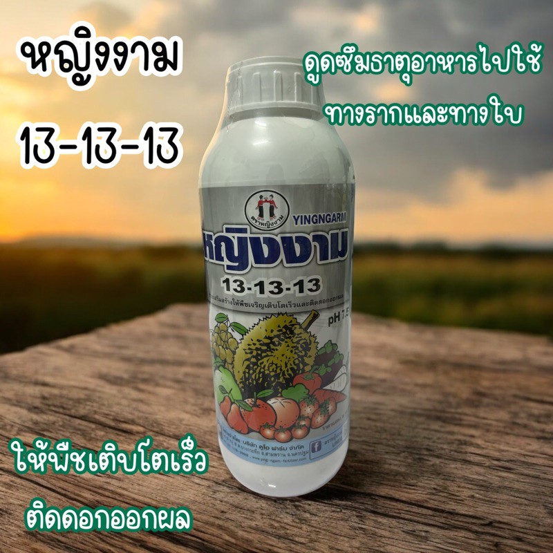 ปุ๋ยน้ำฟอสเฟต หญิงงาม 13-13-13 pH 7.5 ขนาด 1 ลิตร
