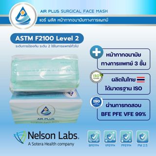 AIR PLUS MASK Level2 หน้ากากอนามัยทางการแพทย์ ผลิตในไทย มีอย…