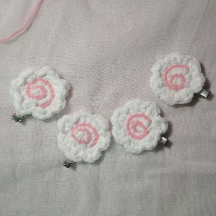 Narutomaki hair clip | กิ๊บลูกชิ้นนารูโตะ กิ๊บติดผม กิ๊บติดผมแฮนด์เมด(ราคาต่อ1 ชิ้น)