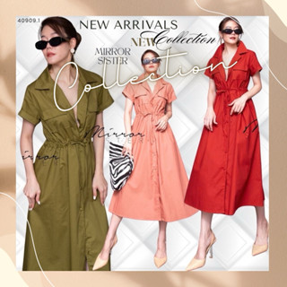 Mirrorsister 40909.1 เดรสแขนสั้น คอปกเทเลอร์สวย