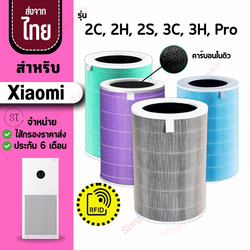 ไส้กรองอากาศ Xiaomi Hepa H13[2ชิ้นส่ง358-/ชิ้น]Purifier Filter ไส้กรองxiaomi รุ่น 2S 2C 2H Pro 3C 3H