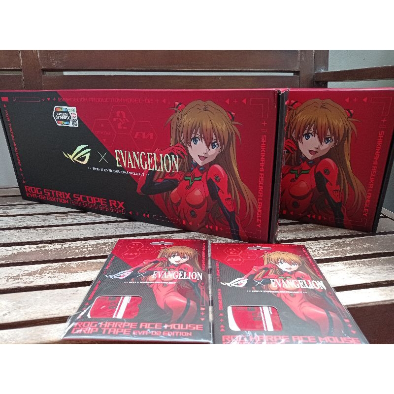 ROG Strix Scope RX EVA-02 KEY BOARD พร้อมส่ง ใหม่ ยังไม่แกะ ฟรี Grip Tape EVa