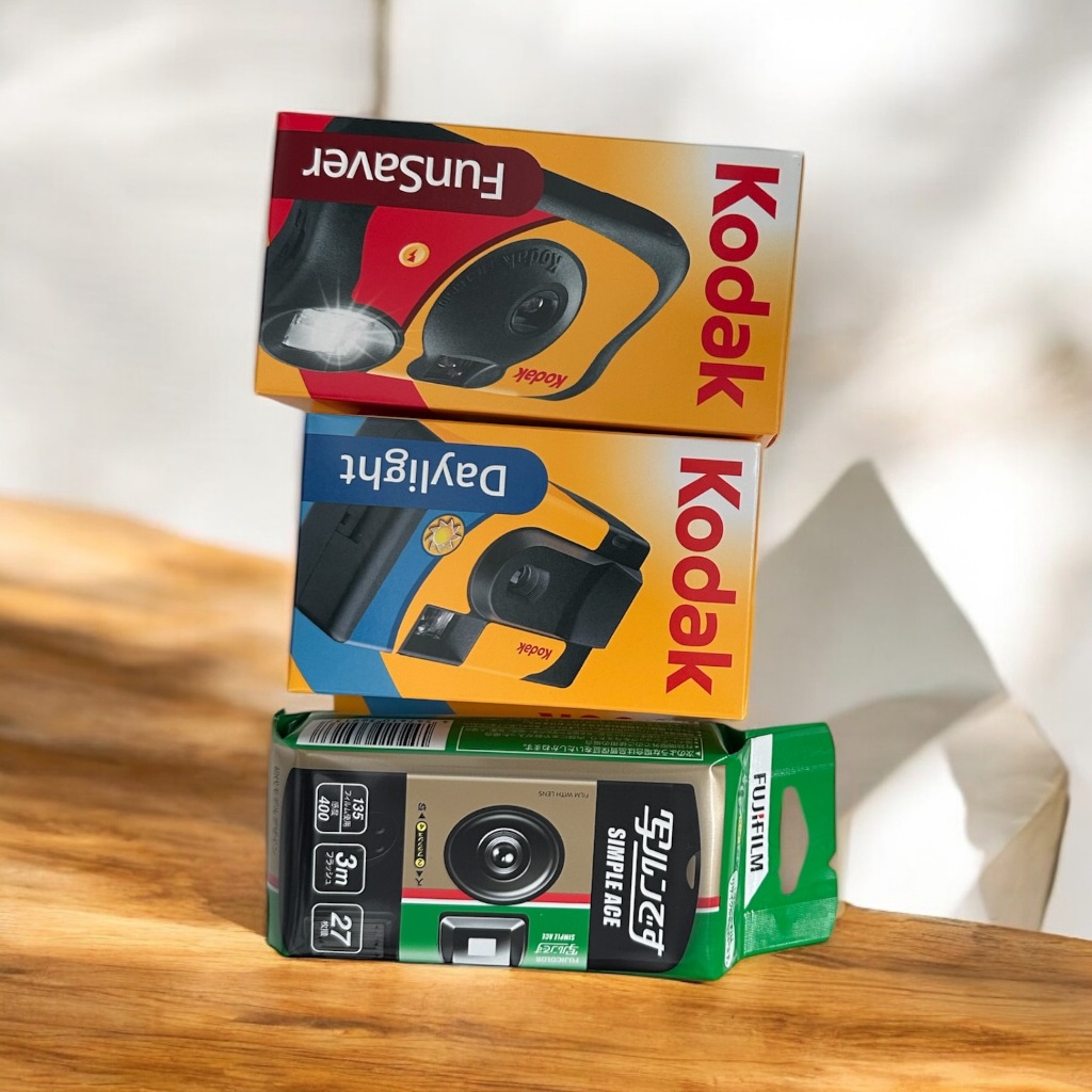 กล้องใช้แล้วทิ้ง Kodak FunSaver + Kodak Daylight + Fuji simple ace