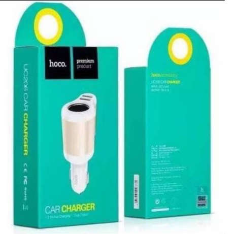 Hoco model UC206 Car (กล่องมีตำนิ ยังไม่ใช้) Charger 2in1 Charger in-caradd 2 USB +1 channel  (White