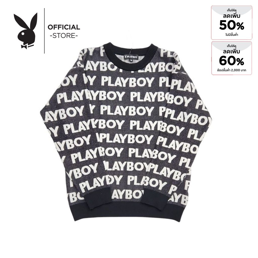 PLAYBOY เสื้อไหมพรม รุ่น P1UT245TK065BK