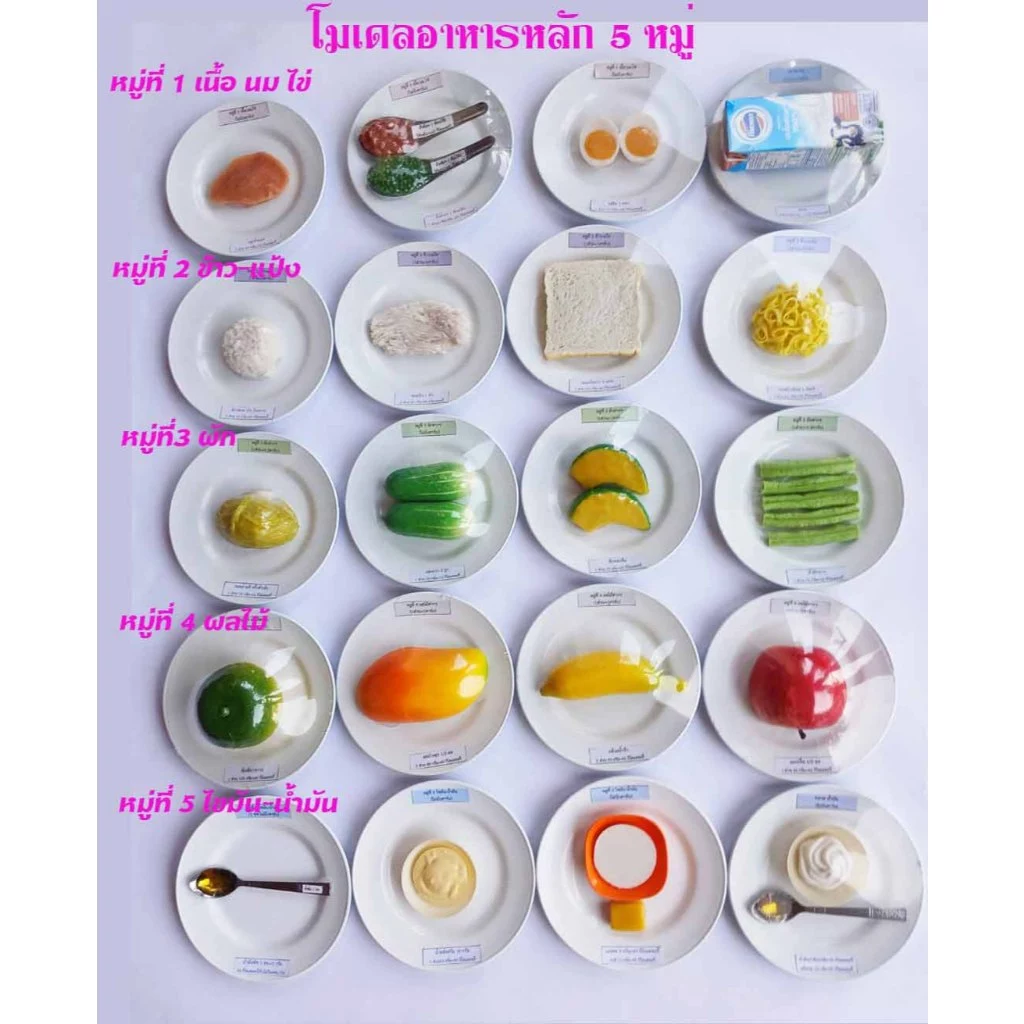 โมเดลอาหารหลัก 5 หมู่ 20และ30 รายการ อาหารแลกเปลี่ยน โรคเบาหวาน โรคความดันโลหิตสูง โรคเรื้อรัง NCDs