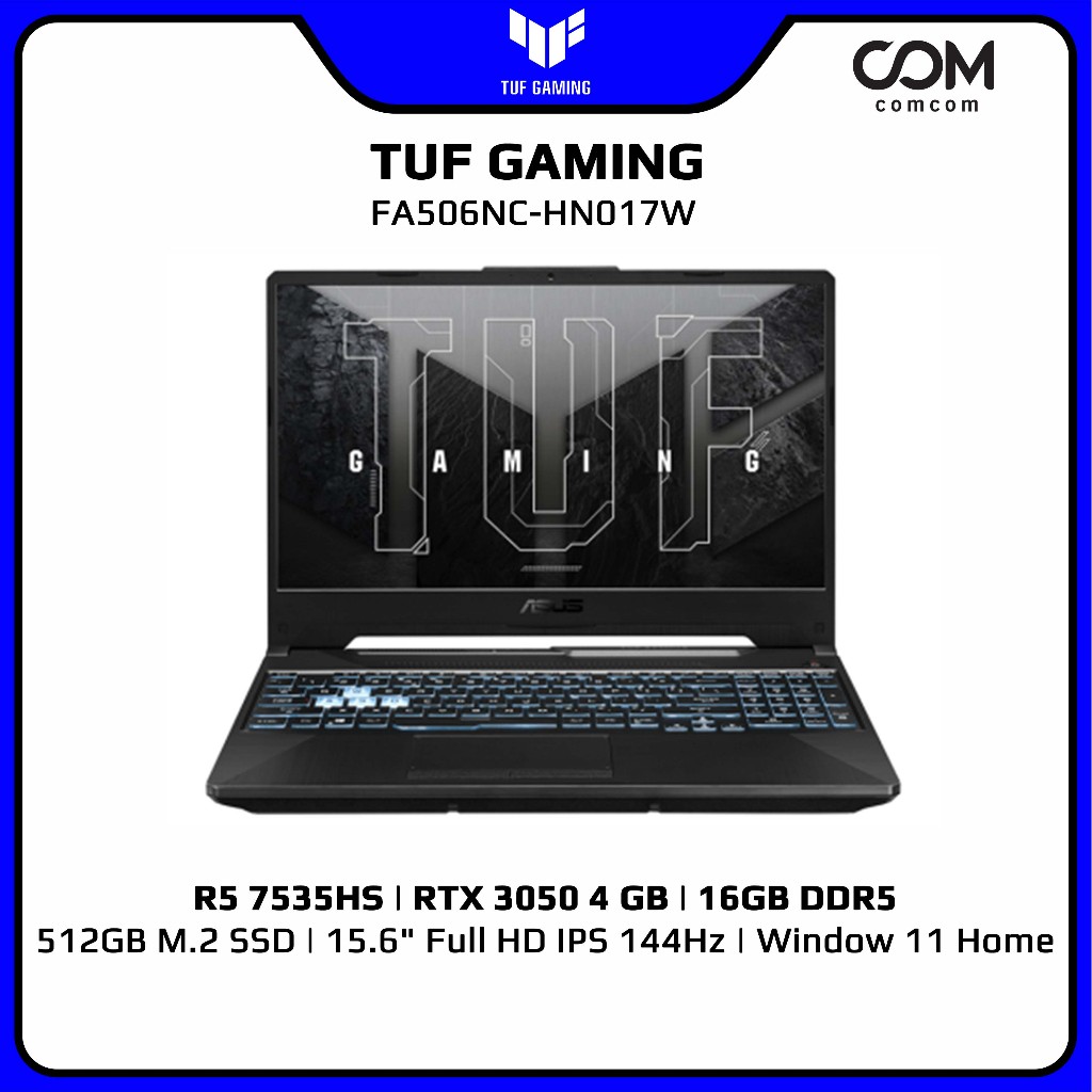 NOTEBOOK (โน้ตบุ๊ค) ASUS TUF GAMEING FA506NC-HN017W BY COMCOM
