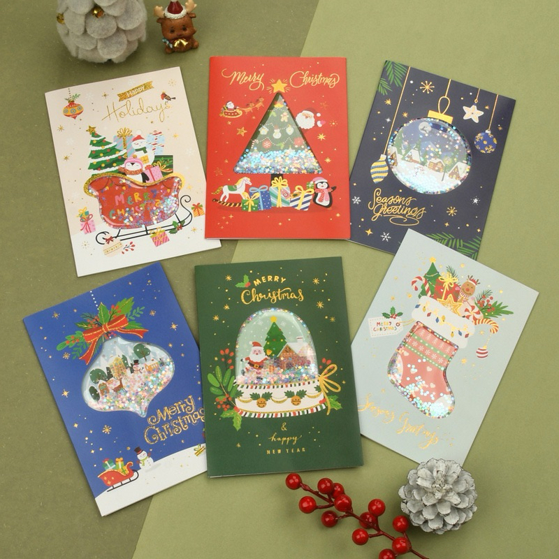พร้อมส่ง > การ์ดคริสต์มาส แบบเขย่า Christmas cards