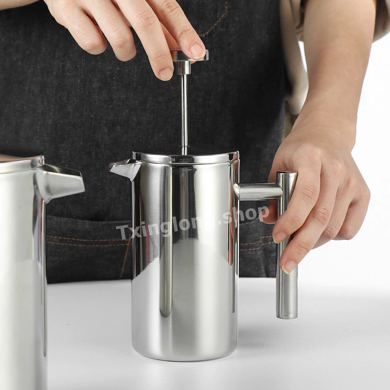ที่ชงกาแฟสด French Press เหยือกชงชา กาแฟ สแตนเลส 350-800-1000ml ชงกาแฟสด ชา สมุนไพร ที่กรองในตัว