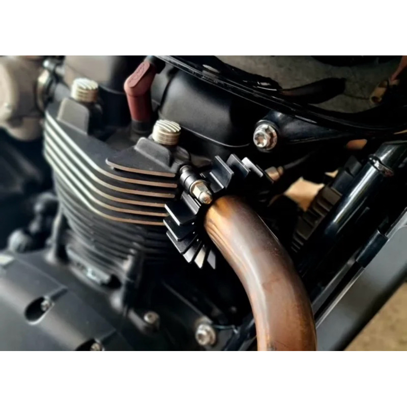 ฟินน์คอท่อ Big finned สำหรับ Triumph Street twin, Street Scrambler, T100, T120, Bobber, Bobber Black