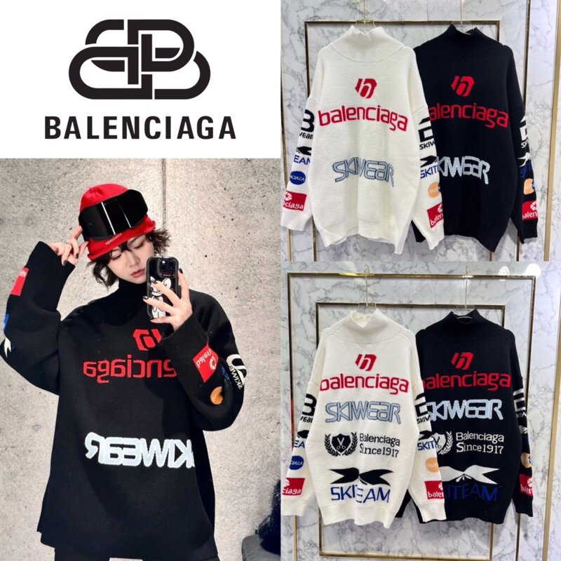 เสื้อสเวตเตอร์ไหมพรมแขนยาว BALENCIAGA KNIT SWEATER