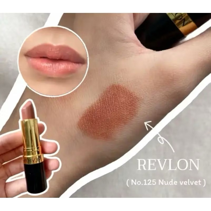 Revlon เรฟลอน ซุปเปอร์ลัสทรัสลิปสติก 4.5 ก. #125 นู้ด เวลเวท