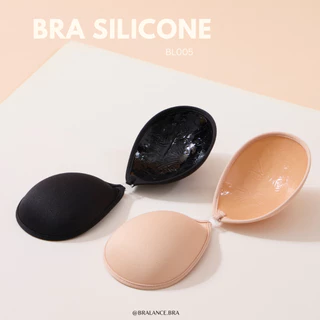 BL005 Bra silicone บราซิลิโคนทรงกลม ทรงครอบเต้า ติดแน่น กันเหงื่อ บราทรงกลมดันทรง อกชิด