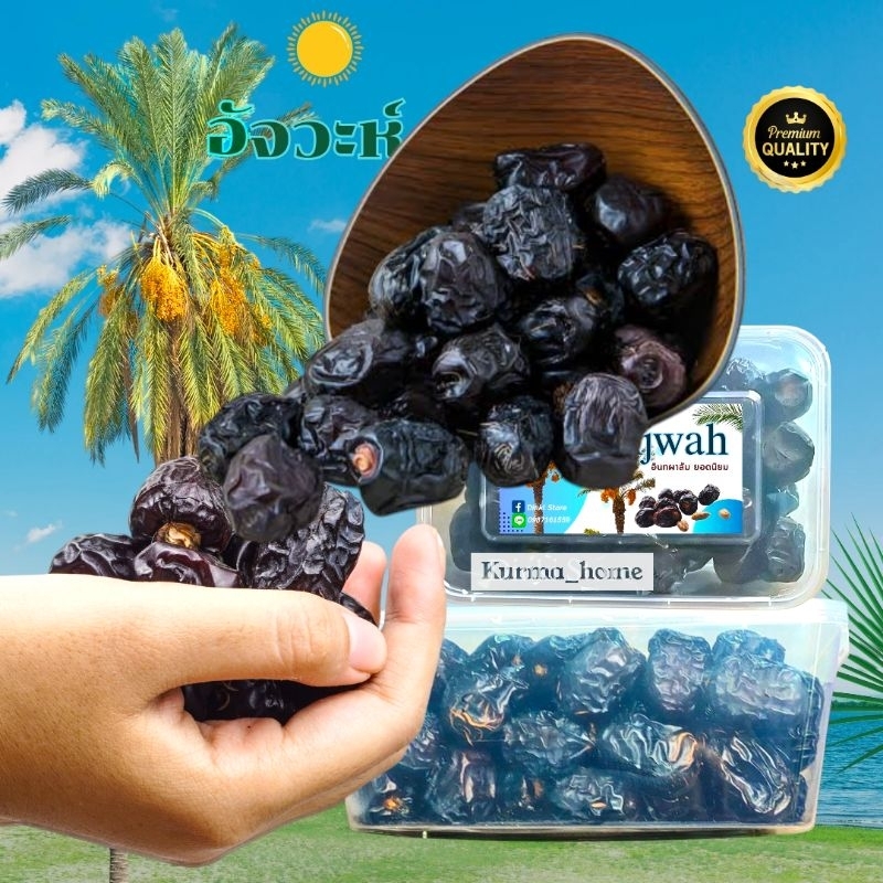 อินทผาลัม อัจวะ Ajwah dates 500g.