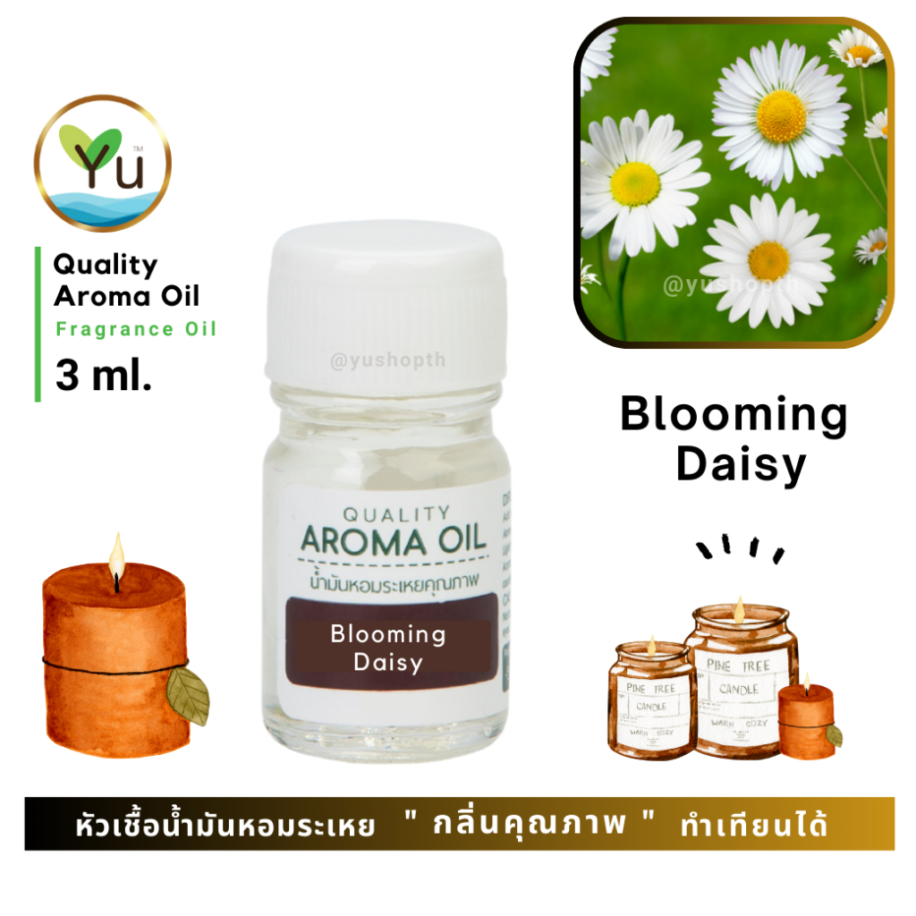 3 ml. กลิ่น Blooming Daisy กลิ่นคล้าย Marco Jarcobs Daisy EDT หัวเชื้อน้ำมันหอมระเหย กลิ่นคุณภาพ | Quality Aroma Oil