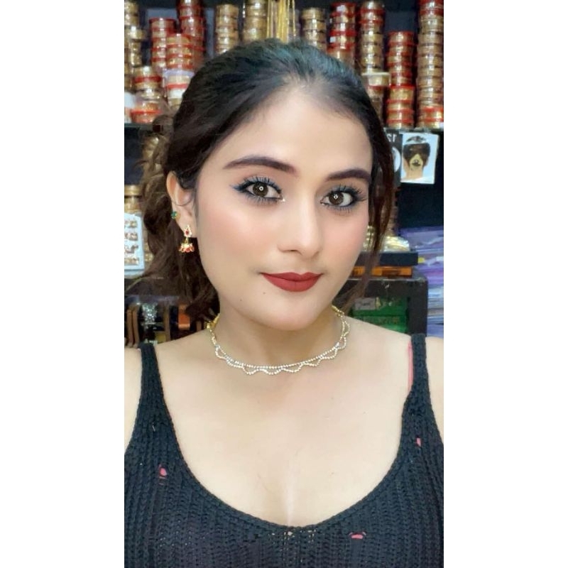ชุดสร้อยคอต่างหูอินเดีย เล็กๆ น่ารักๆ สินค้าพร้อมจัดส่ง