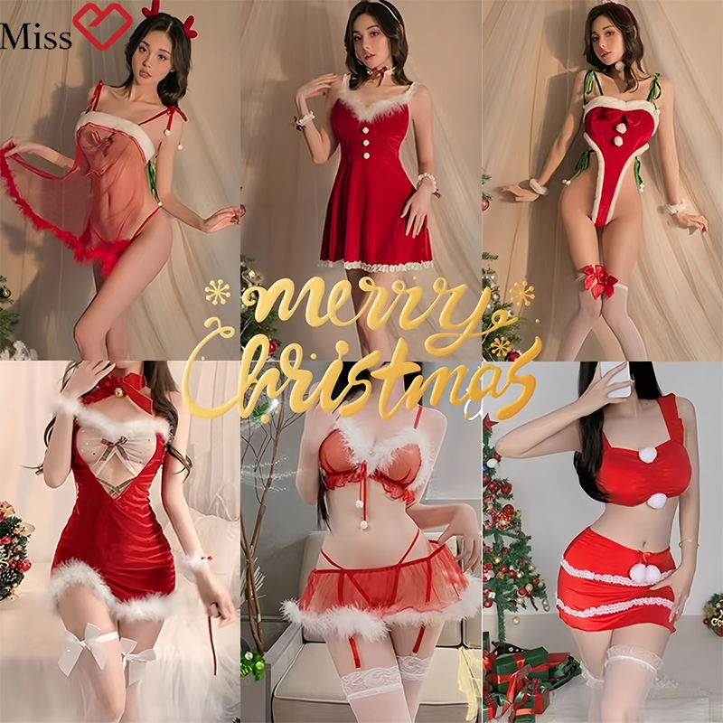Merry Chrismas！！ชุดคริสต์มาสสุดเซ็กซี่ ชุดอยู่บ้าน เพิ่มบรรยากาศรื่นเริง หลายสไตล์ ราคาถูก ส่งไวจากไทย