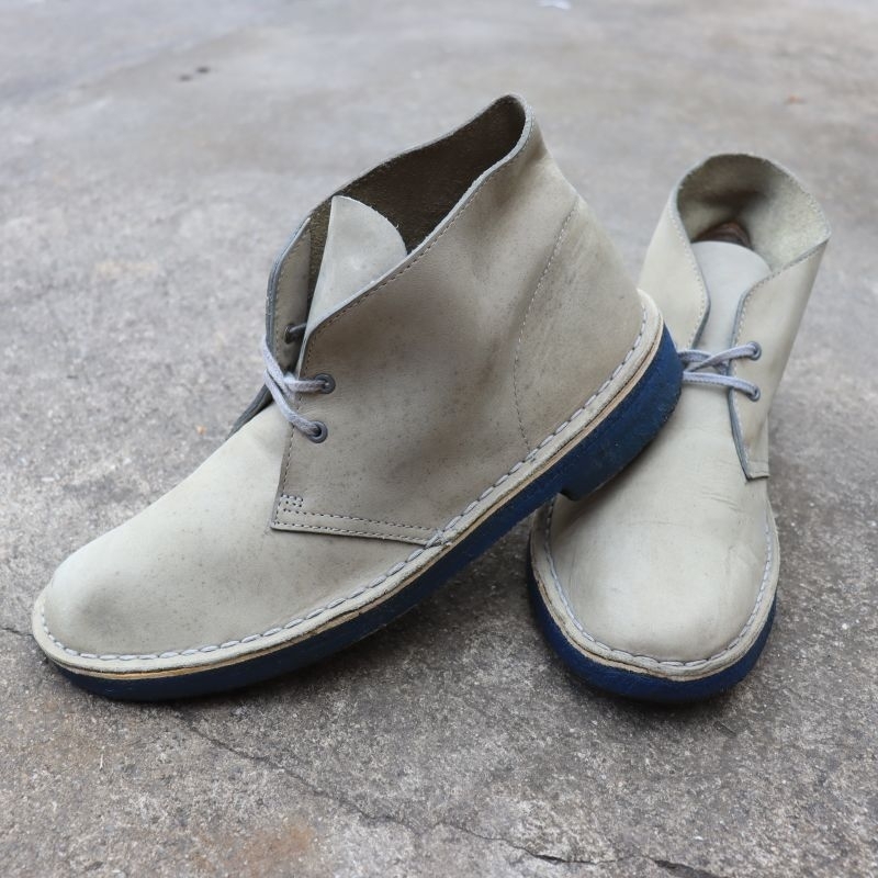 ส่งฟรี 8.5Us 26.5cm รองเท้า Clarks Desert Boot Evo Sand Leather Pre-owned Authentic