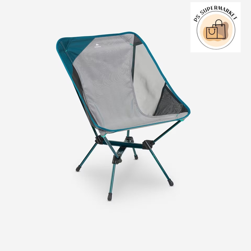 Decathlon ดีแคทลอน เก้าอี้พับสำหรับการตั้งแคมป์รุ่น MH500 (สีเทา)