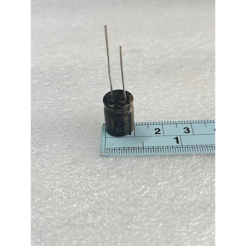 CAPACITOR 100UF 35V ELNA(แพ็ค1ตัว)แถบทอง ขนาด10x12mm 85องศา100uf35v STARGET/BP100UF35Vออดโอเกรด