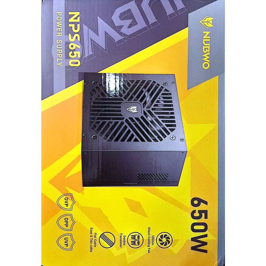 ⚡️มีส่งด่วน สินค้าใหม่ Power 650w nubwo   NPS650- Black / white (24pin) X1)(4+4 pin) x2) (P6+2 Pin) x 1