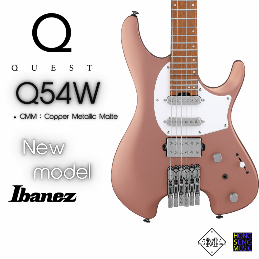 กีตาร์ไฟฟ้าหัวตัด Ibanez Q - Series Headless w/Bag (2025) รุ่น Q54W