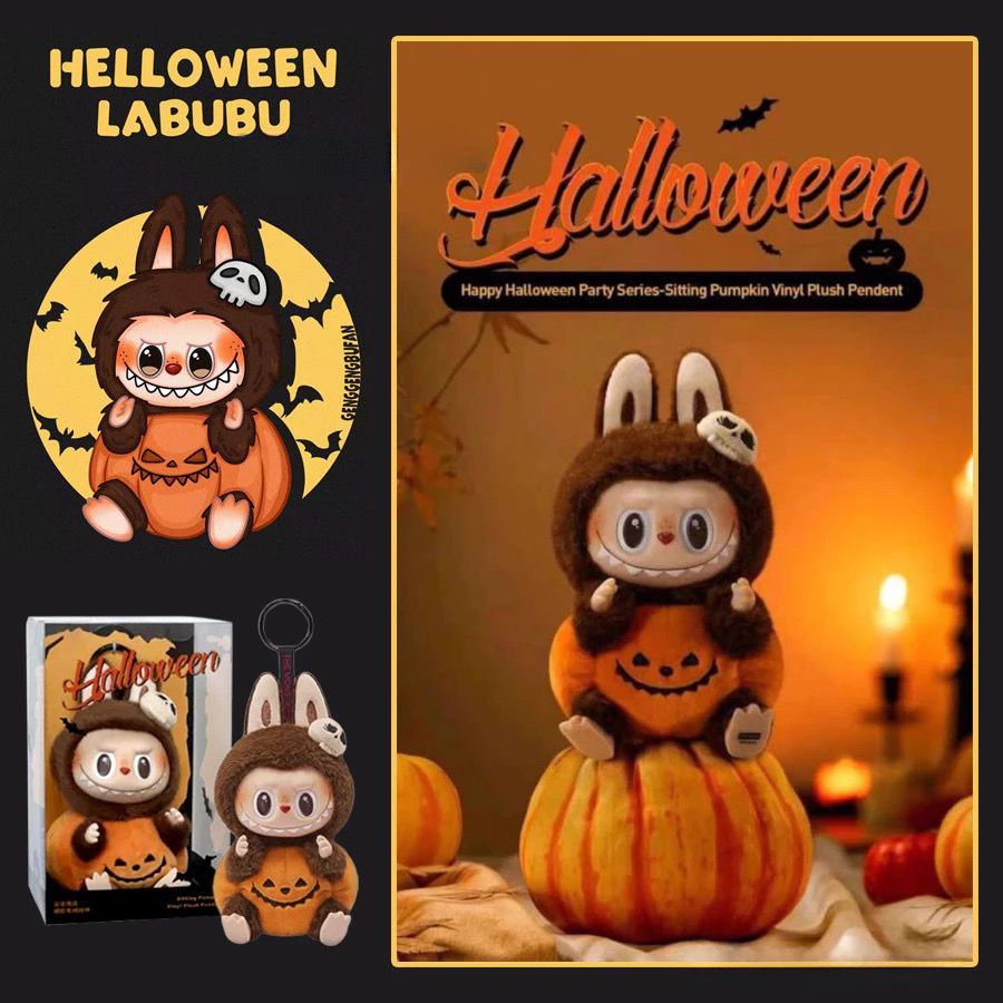 [ของแท้ 100%] Pop MART LABUBU Halloween Pumpkin