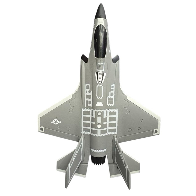 เครื่องบินรบบังคับวิทยุFOAM PLANE F-35 มอเตอร์บัสเลส3D6G มีใจโร3CHรีโมท2.4GHz แบตเตอรี่ชาร์จอุปกรณ์พ