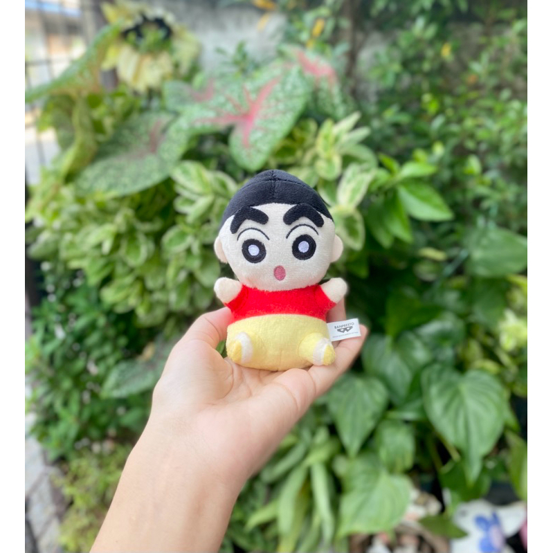 ตุ๊กตาตัวเล็ก ตั้งโต๊ะชินจังจอมแก่น Crayon Shin Chan plush ลิขสิทธิ์แท้มือสองจากญี่ปุ่น