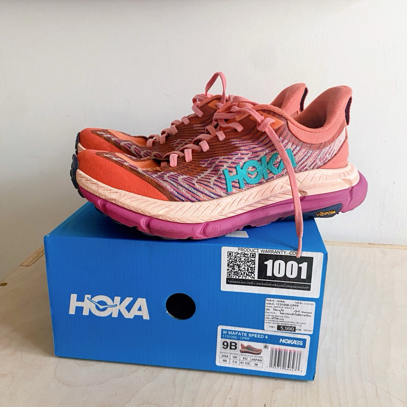 (มือสอง) รองเท้าวิ่งเทรล Hoka Mafate Speed 4 Women ไซส์ 26 *** พร้อมกล่อง