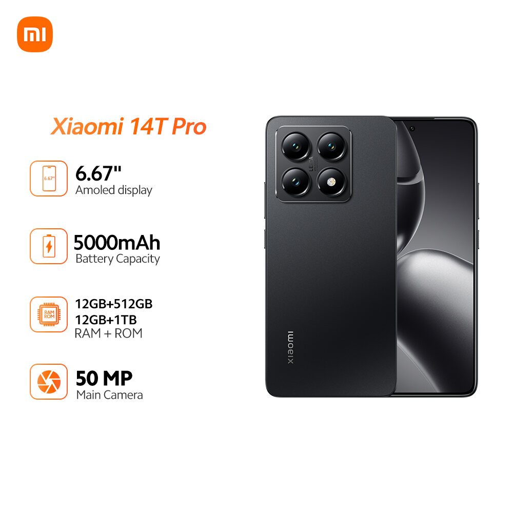 14T Pro 12GB+512GB/1TB เลนส์ออปติคอล Summilux จาก Leica ชิปเซ็ต MediaTek Dimensity 9300+ เทคโนโลยีจอแสดงผล AI 144Hz* COD