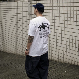 New เสื้อยืด Stussy Basic Logo Tee Black/White