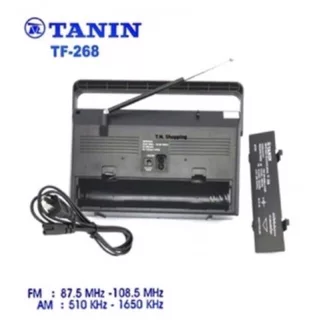 วิทยุธานินทร์ FM / AM รุ่น TF-268 (สีดำ) ฟรีสายไฟเอซี