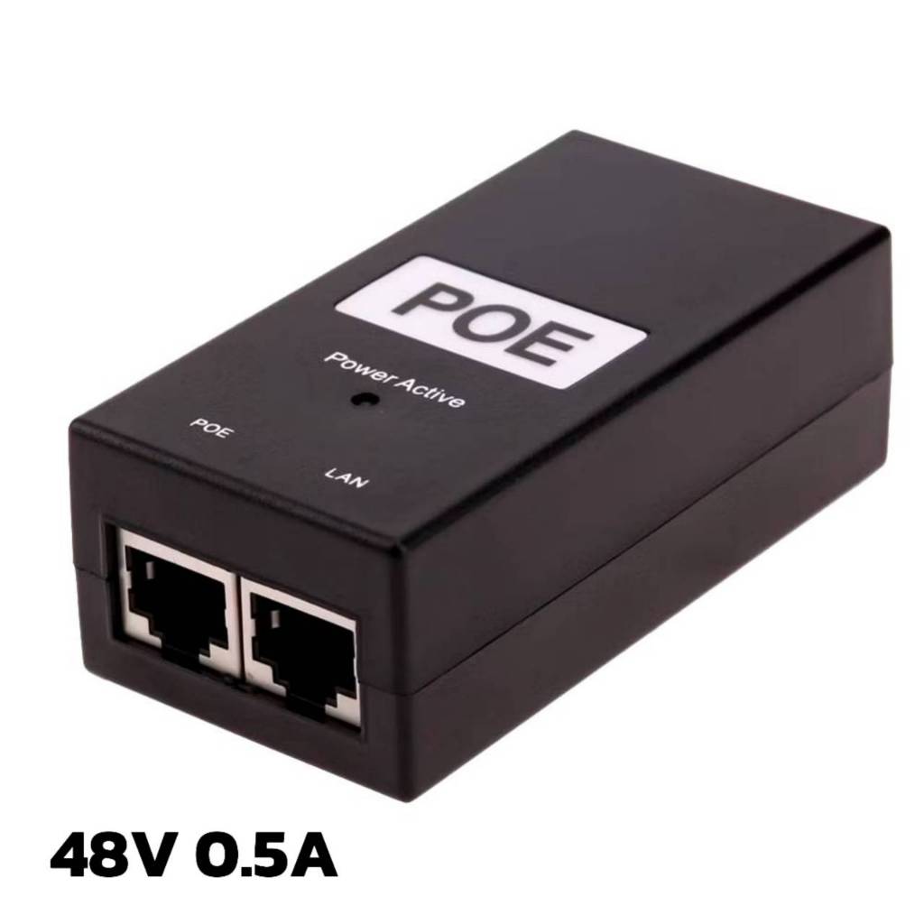 48V 0.5A 24W Desktop POE Power Injector Ethernet Adapter Surveillance CCTV - intl