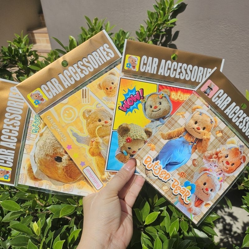 Butterbear สูญญากาศติดป้ายภาษีรถยนต์น้องหมีเนย butterbear ที่ติดพ.ร.บ.รถยนต์