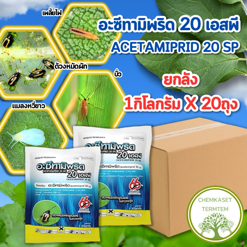 อะซีทามิพริด 20เอสพี ตราซิกซ์ตี้ซิกซ์ ขนาด 1ลัง 20กก.