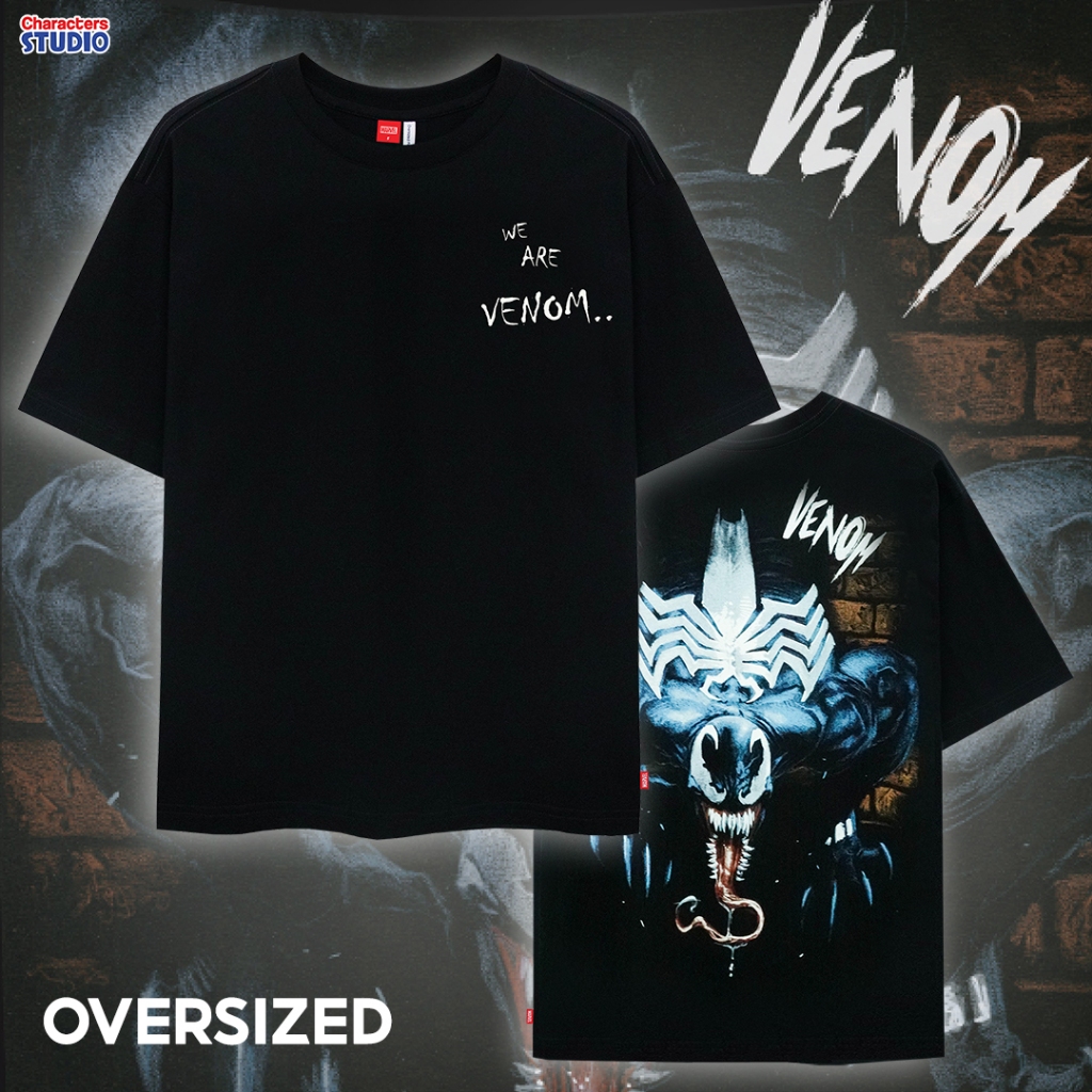 Marvel เสื้อผู้ชายโอเวอร์ไซส์ มาร์เวล เวน่อม ผ้าCotton 100% สินค้าลิขสิทธิ์แท้ Characters Studio