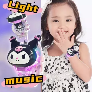Sanrio นาฬิกาฉายภาพ นาฬิกาของเล่นเด็ก นาฬิกาการ์ตูน ของขวัญสำหรับเด็ก นาฬิกาซานริโอ้ ฉายแสงได้