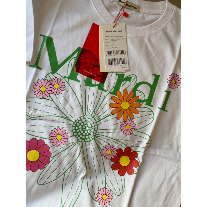 เสื้อยืด Mardi ลายดอกไม้ หลากสี หลายลาย
